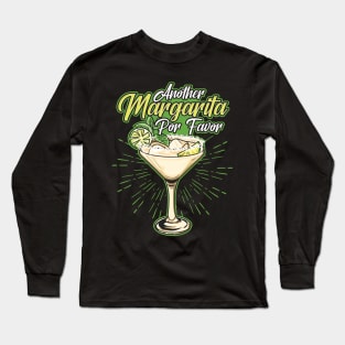 Another Margarita Por Favor Funny Cocktail Joke Long Sleeve T-Shirt
